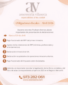 Obligaciones fiscales Abril 2026
