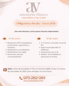 Obligaciones fiscales Enero 2026