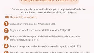 Obligaciones fiscales octubre 2025
